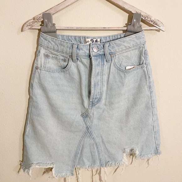 NWT Free People Going Rogue Denim Mini Skirt - Picture 4 of 12